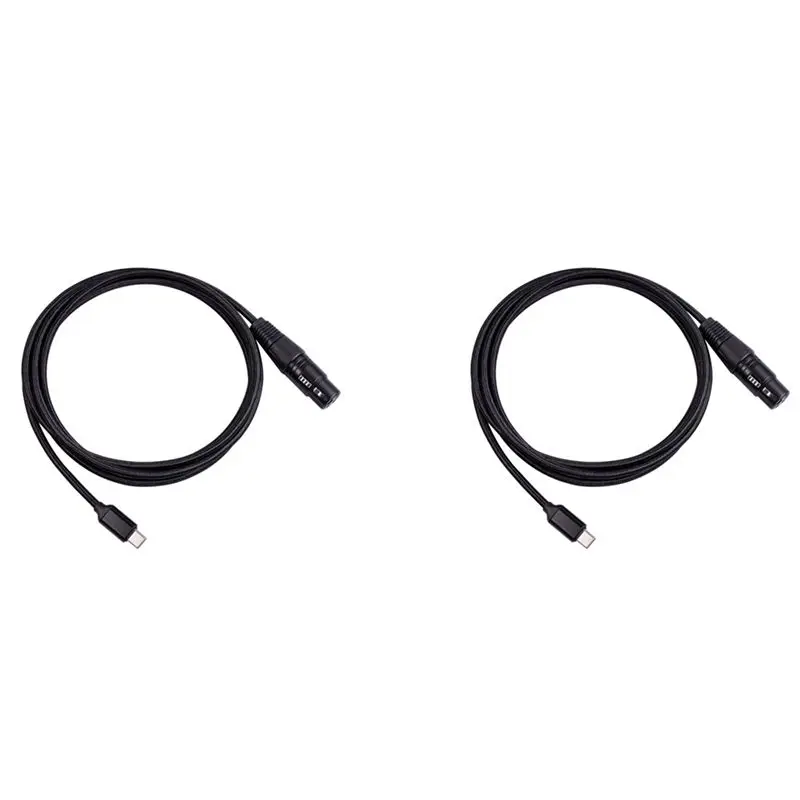 B29C-2X USB C To XLR Female Cable, USB C Microphone Cable Type C Male To XLR Female Mic Link Studio Audio Cord (2M/6.6FT)
