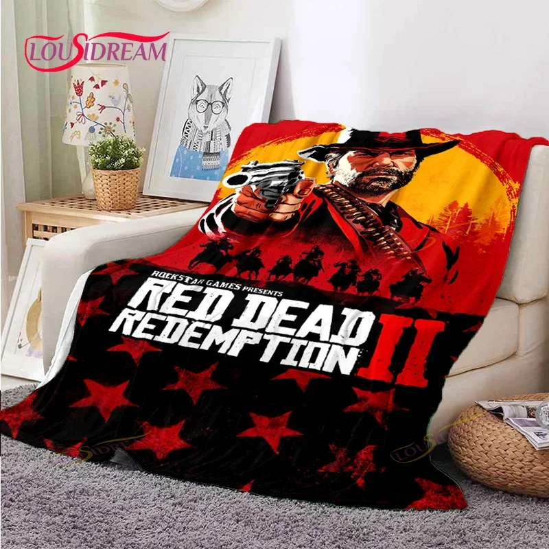 Game Red Dead Redemption 2 soft throw blanket bedding flannel living room/bedroom warm blankets home Picnic/Travel Cover blanket