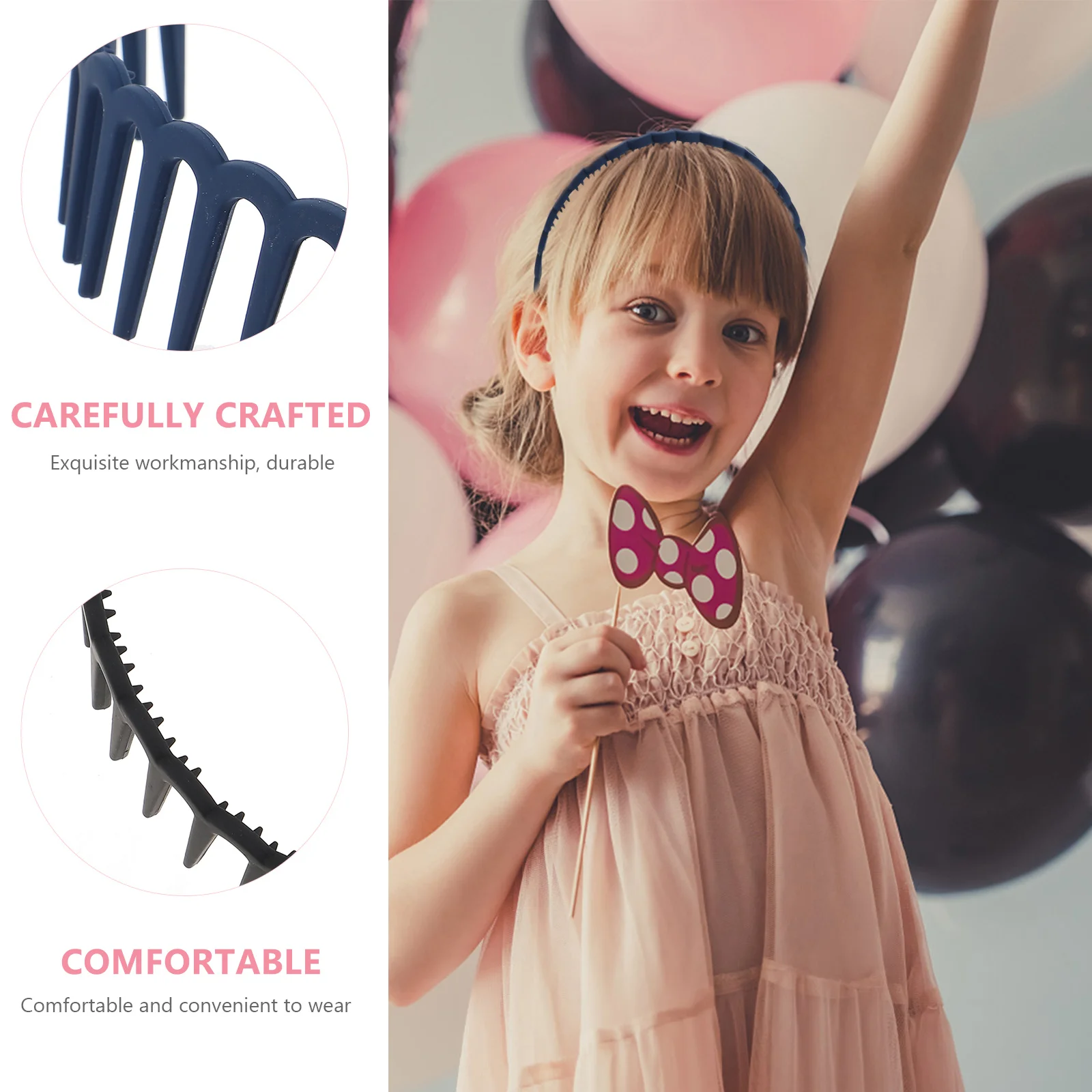 

6pcs Girl Hairbands Exquisite Plastic Headband For Women Elegant Hair Hoop Fashion Headdress Modern Chic Decorative Band Party