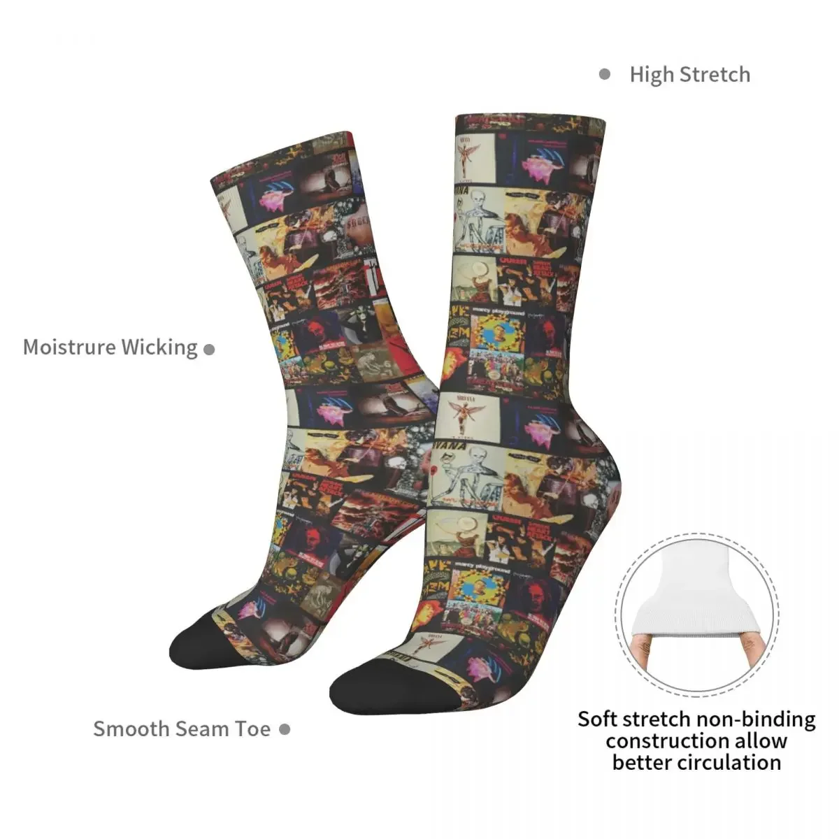 Album Art Socken Harajuku super weiche Strümpfe ganzjährig lange Socken Zubehör für Unisex Geburtstags geschenk