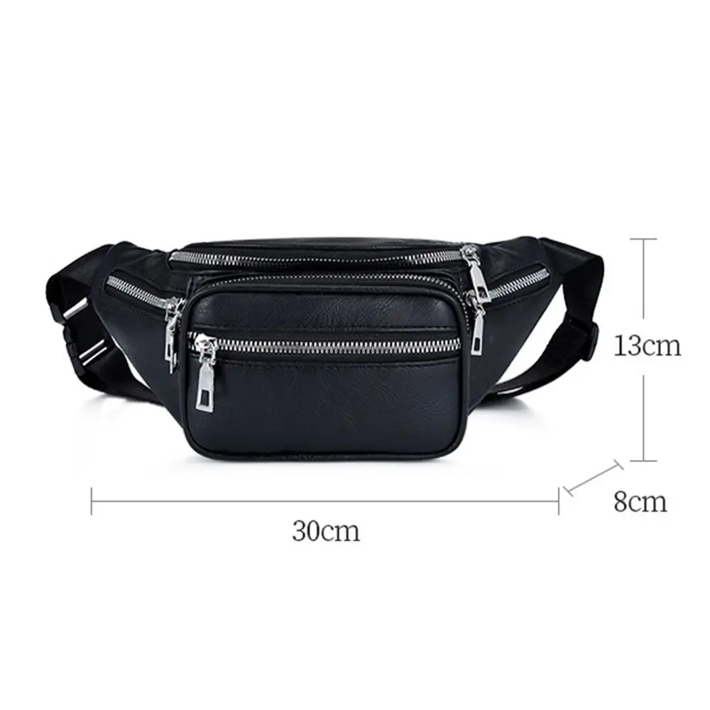 Black Designer Waterproof Fashion Travel Waist Bag Cool Belt Bag Waist Pack Running Hiking Fanny Pack Purse