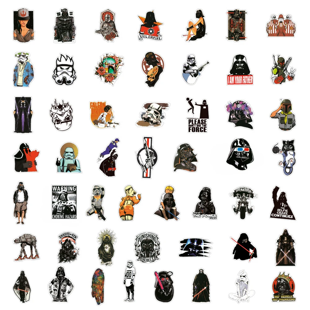 10/30/50/100pcs Cool Disney Star Wars Stickers for Laptop Skateboard Luggage Car Bike Waterproof Cartoon Sticker Kids Toys Gift