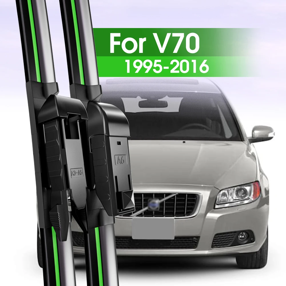 

2pcs Front Windshield Wiper Blades For Volvo V70 MK1 MK2 MK3 1995-2016 2002 2003 2005 2008 2010 Windscreen Window Accessories