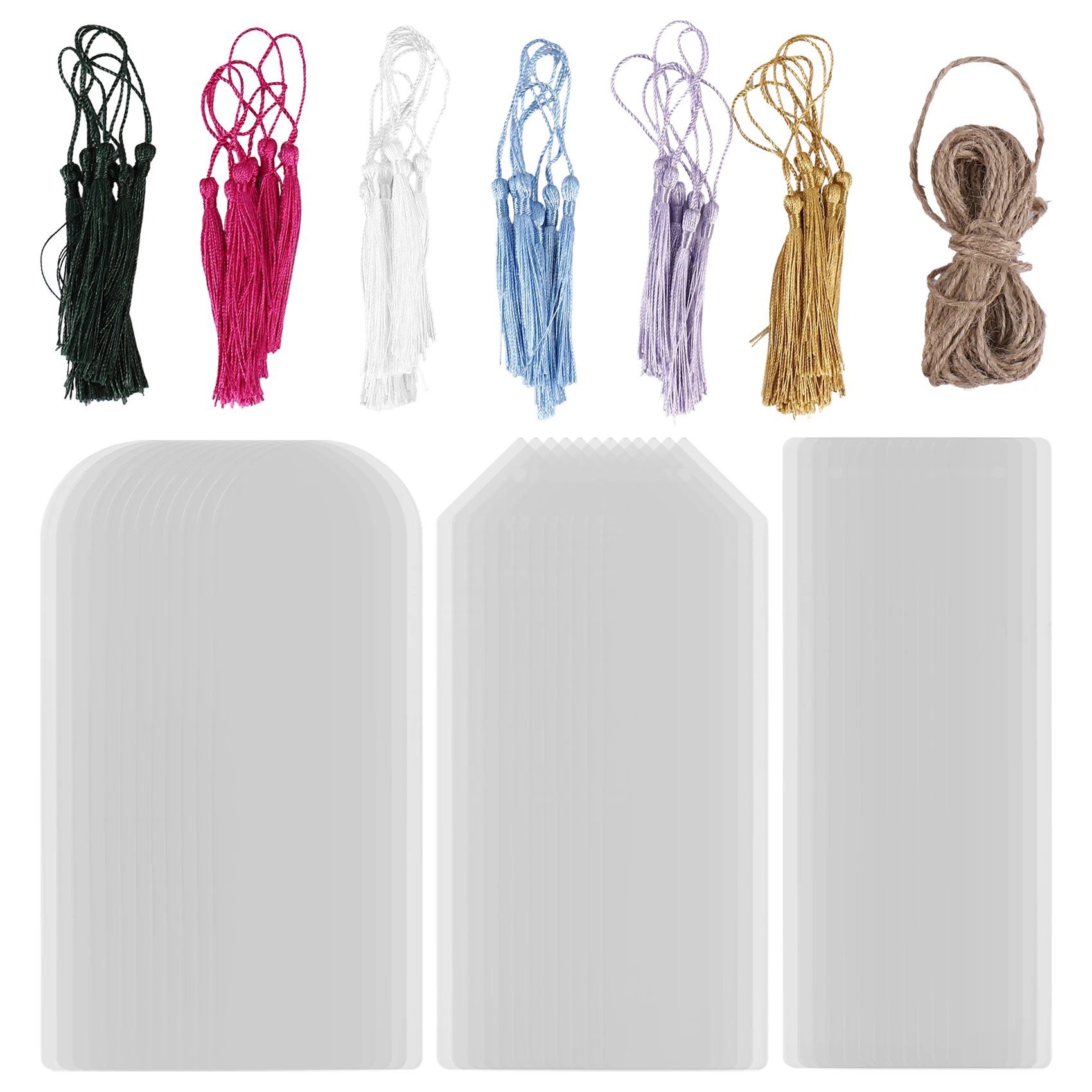 73Pcs Multicolor+Transparent Acrylic Bookmarks Blanks Sublimation Acrylic Book Markers For Women