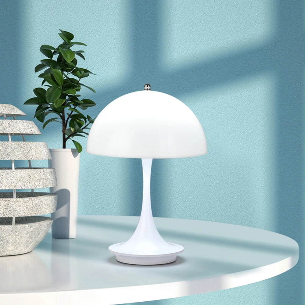 Danish mushroom table lamp Nordic modern high-end atmospheric charging bedroom bedside living room decorative light