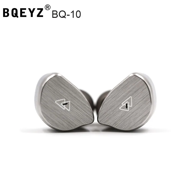 BQEYZ BQ-10 New 12mm PET Dynamic Driver in-Ear Earphones HiFi Wired IEM Gaming Earbuds 0.78mm 2Pin Detachable Silver-plated