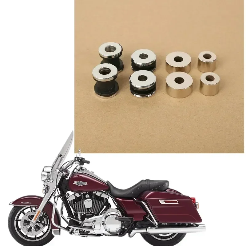 Cremalheira de bagagem da motocicleta cromada, Docking Hardware Kit Parte, apto para Harley Road King Street Electra Glide FLHX FLHR FLTR FLHT 97-2008