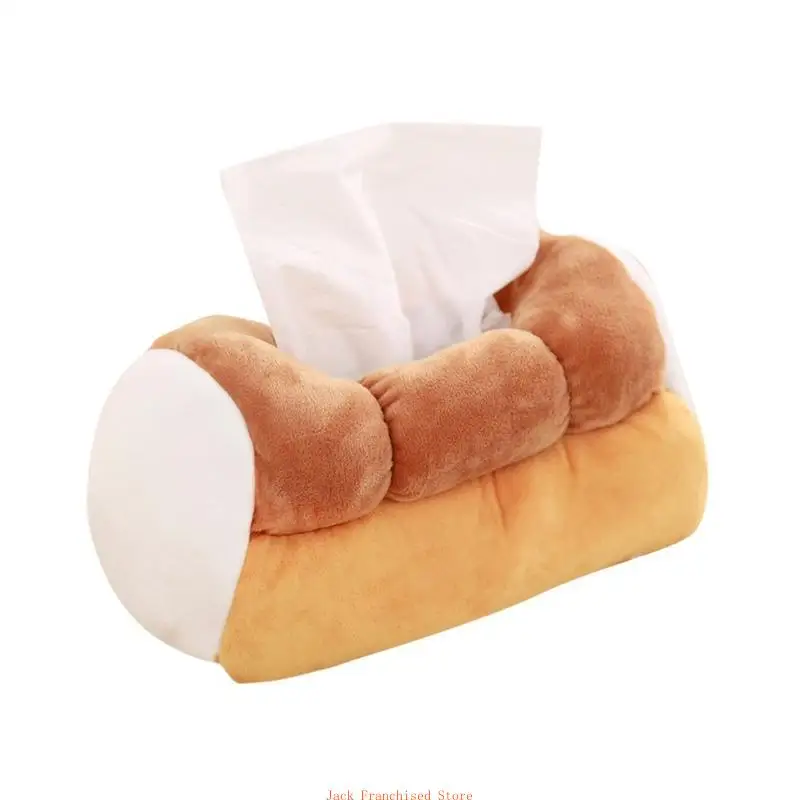 

Funny Napkin Storage Soft Bread Shaped Tissue Holder Box for Girls