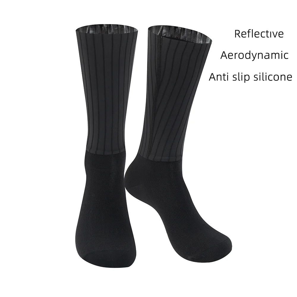 YKYWBIKE Radfahren Aero Socken Anti Slip Silikon Sommer Männer Frauen Whiteline Fahrrad Sport Laufen Fahrrad Socken Calcetines Ciclismo