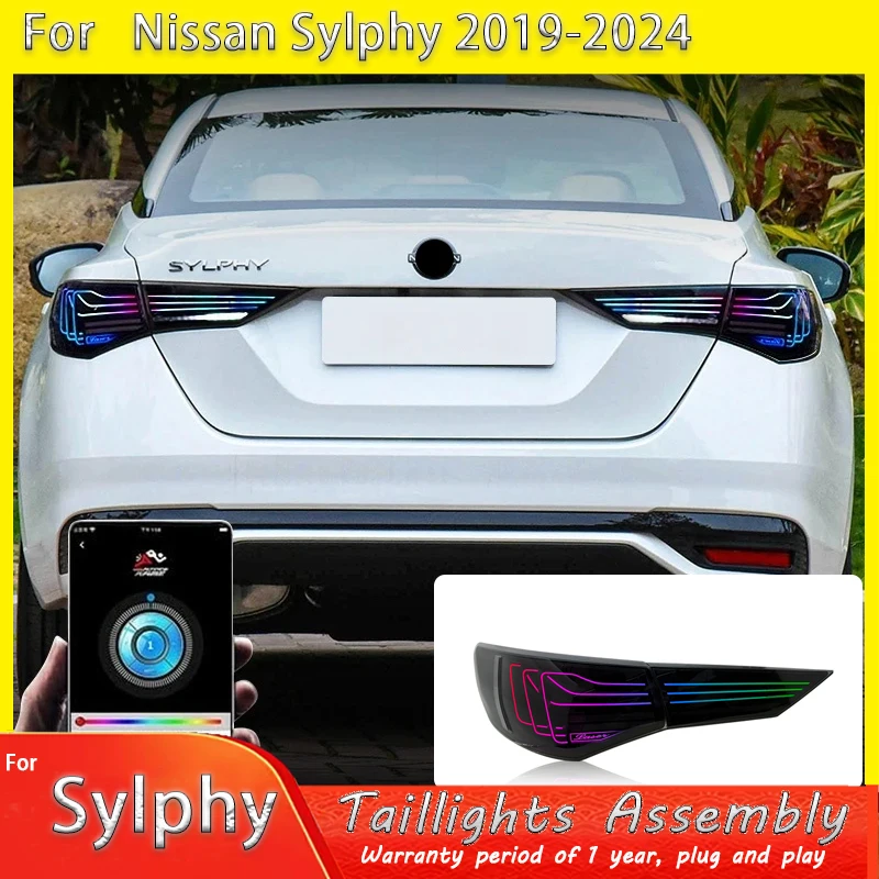 

For Nissan Sylphy 14th Generation Taillights 2019-2024 LED RGB Rear Tail Lights Trunk Lamp Cars Light Accessories