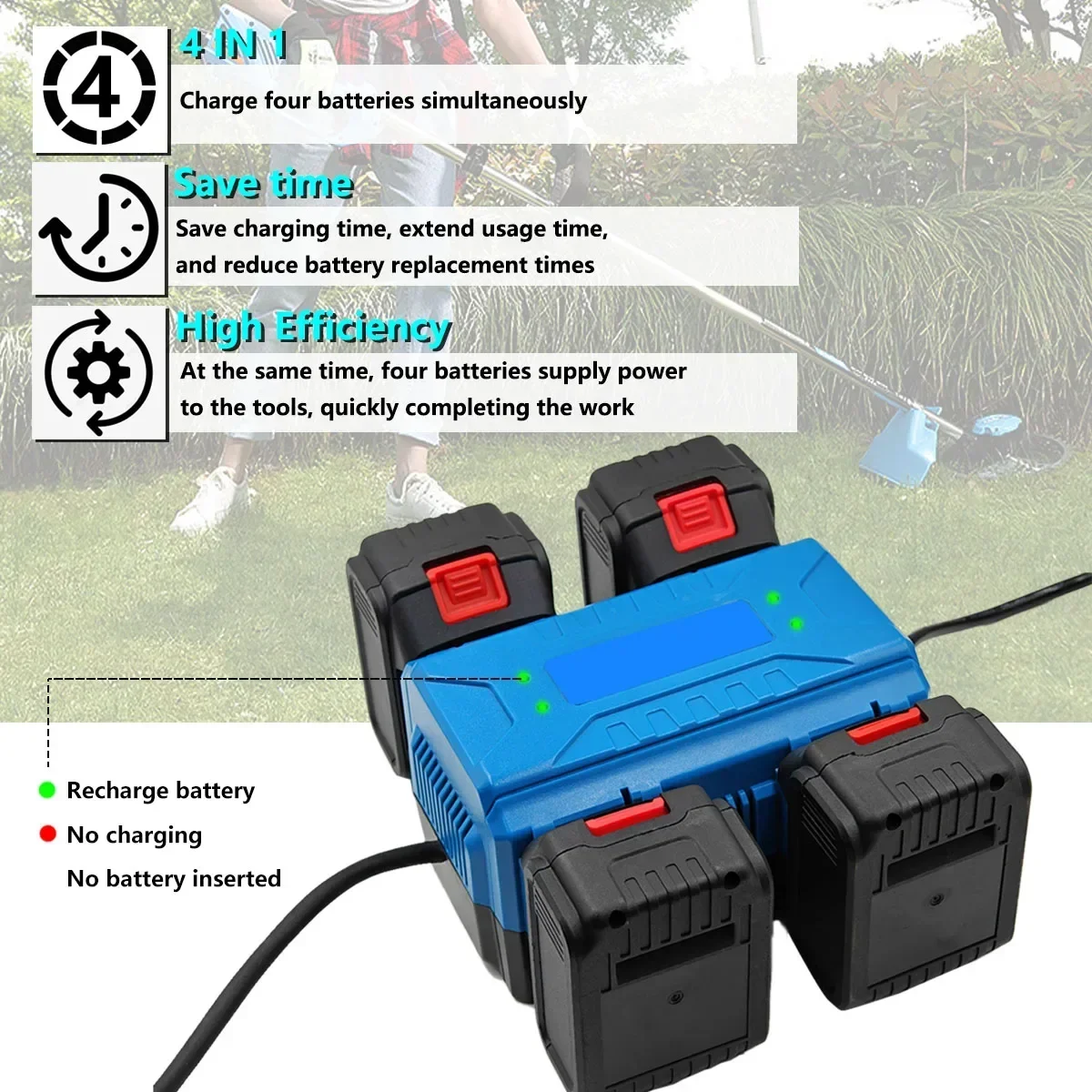Portable Power Supply Backpack Battery Power Bank Battery Storage Power Tools For 18v Battery For 4xLithium-Ion Batteries