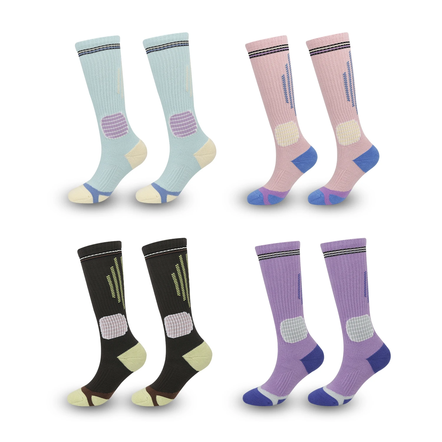 

New professional sports socks with women's cotton pressure design, mesh on the foot, women's midsole calf socks, fitness running