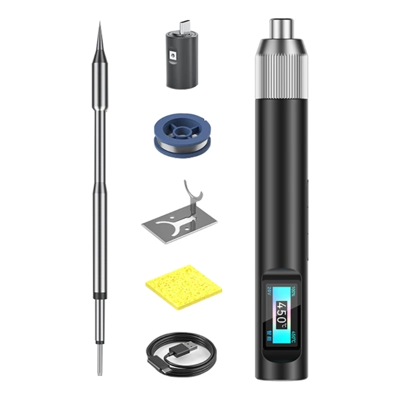 Quick Heating Soldering Iron 100W with 3 Speed Temperature Adjustment Precise Temperature Control for Component Assembly