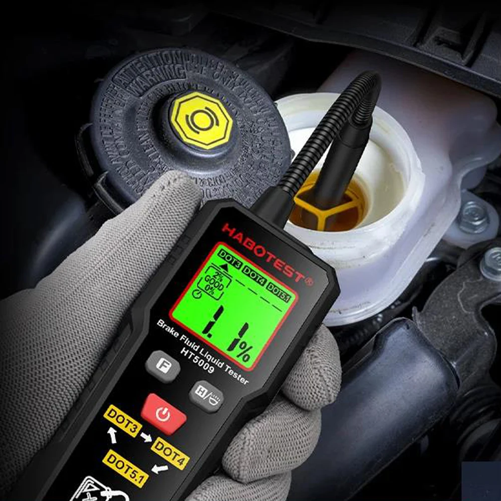 HABOTEST HT5009 Brake Fluid Liquid Tester Brake Oil Detecting Meter High-Precision Automobile Brake Fluid Content Detector