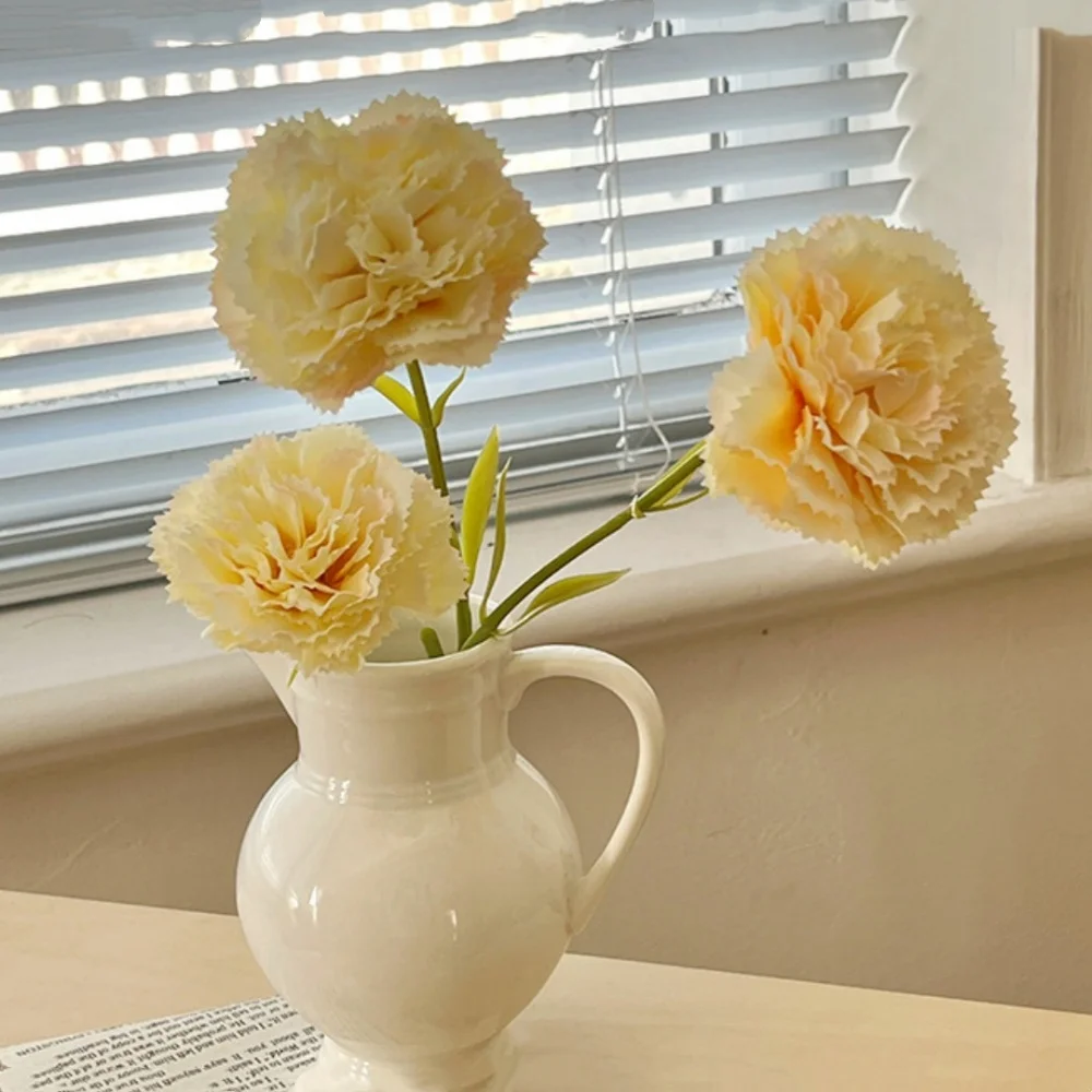 Carnation Silk Artificial Flowers Mother's Day Gift Home Decoration Fake Flower Wedding Party Garden Festival Decoration