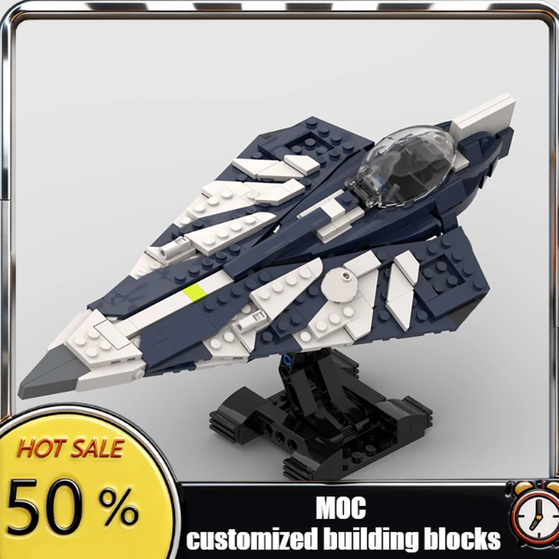 NEW 324PCS star battle Movie MOC Delta-7 Aethersprite-class light interceptor model creative ideas ChildToy Assembly Puzzle Gift