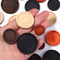 10Pcs/Lot 12/20/25/30mm Natural Wood Cabochon Base Bezel Cameo Blank Settings DIY Cabochon For Jewelry Pendant Making Components