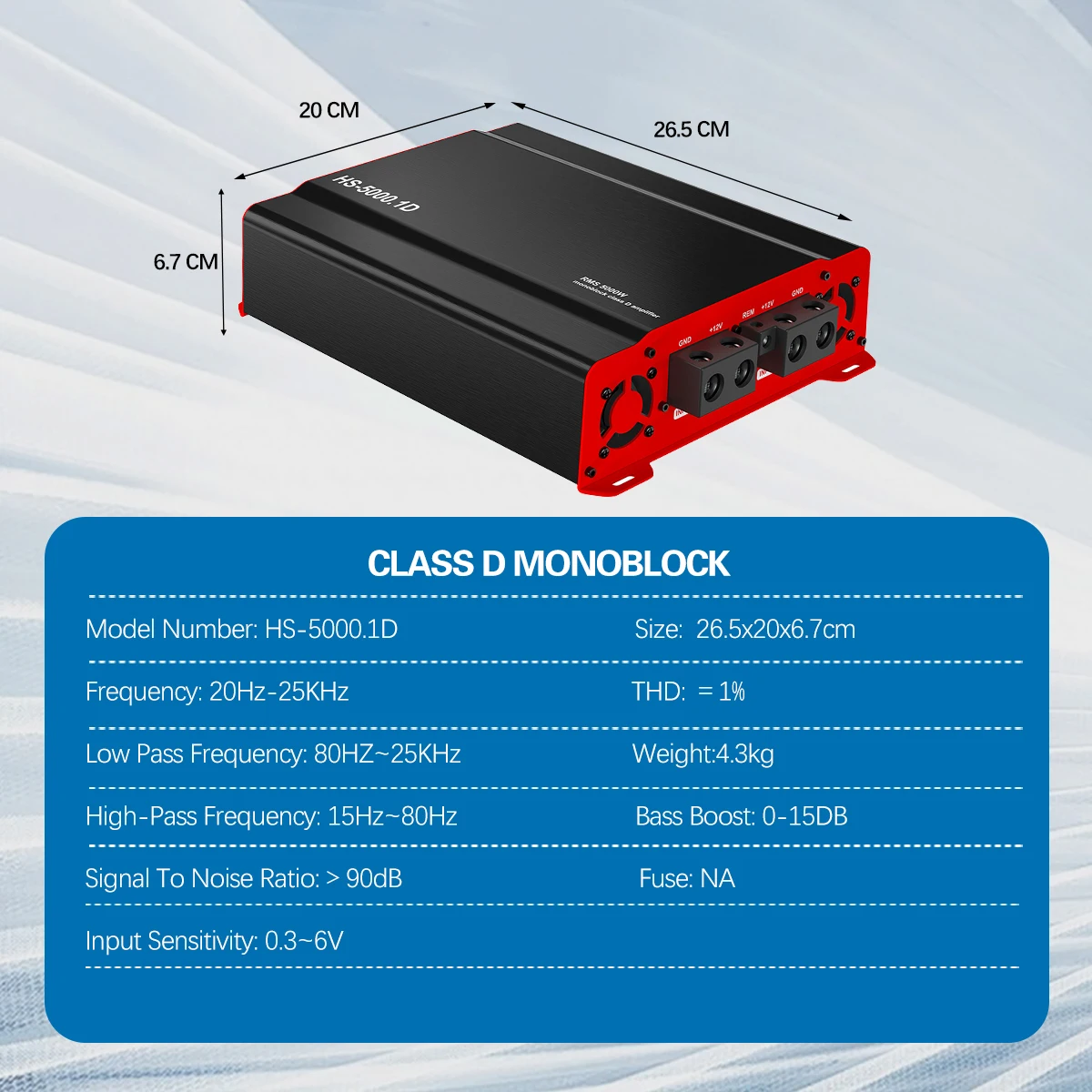 Audio 5000W Monoblock Class D  - Monoblock Car Amplifier 5000W review and price