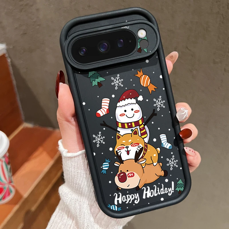 Рождественский новогодний чехол с узором для Google Pixel 9 8 Pro 8A 7A 9 Pro XL Мягкий силиконовый противоударный чехол для телефона Pixel 7 8 9 Pro