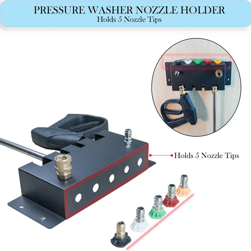 

Foam Cannon Holder Extension Storage Rack For Foam Cannon,Pressure Washer Nozzle Tip And Pressure Wand