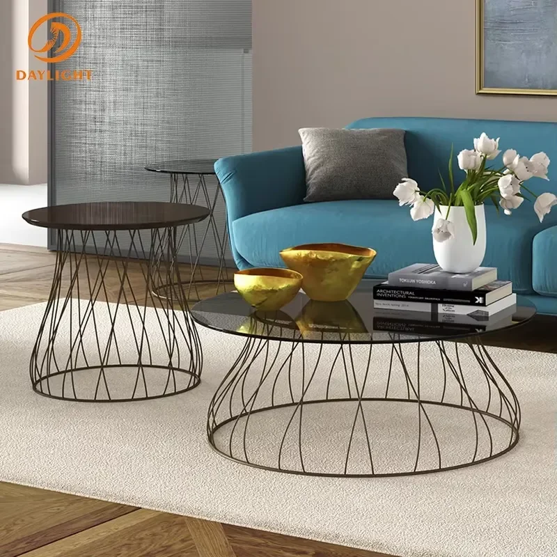 Coffee Table Simple Modern Creative Light Marble Nordic Sofa Side Table Living Room Balcony Round Table