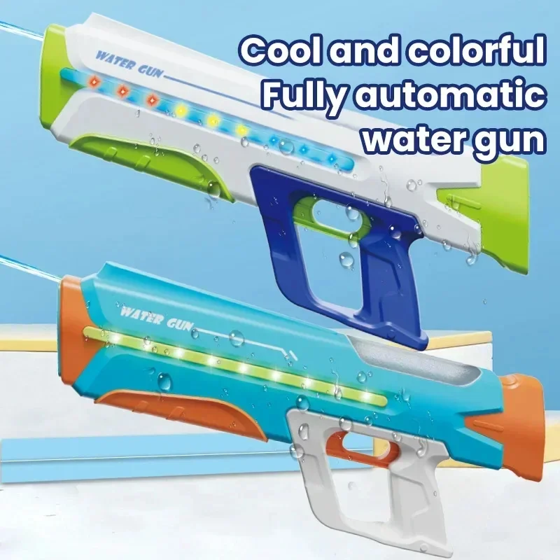 Electric Water Guns Toy Fully Automatic Shooting Water Spray Pistol High-Pressure Outdoor Pool Summer Toys for Kids Adult Boys