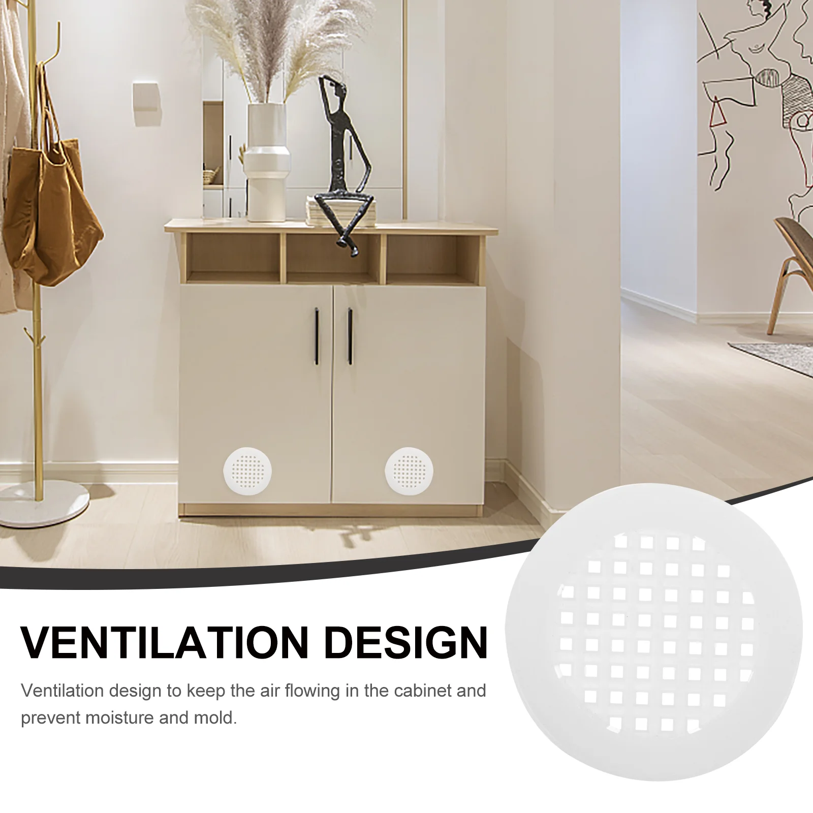 شبكة تهوية للخزانة ، إكسسوارات مطبخ ، غطاء أبواب تحت فتحات تهوية للمنازل ، استبدال ، 20 *