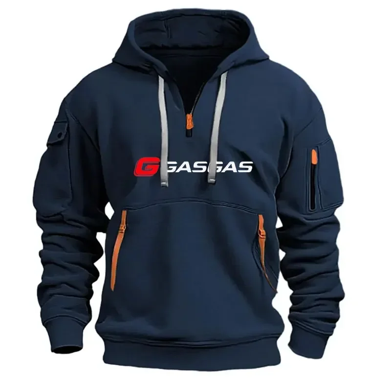 

Men's sweatshirt, sportswear, multi-pocket zipper, loose and casual, European-sized sweatshirt jacket, new autumn and winter