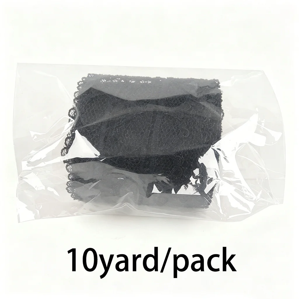 (10 Yards/roll) Black Lace Ribbon Fabric Webbing Decoration Polyester Material Lovely Gift Packing Handmade DIY Material