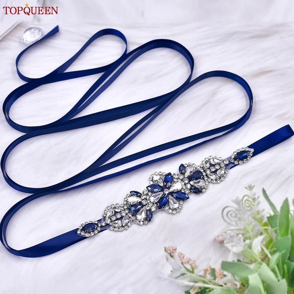 TOPQUEEN Handmade Rhinestone Belts Women's Accessories Party Prom Bridal Wedding Sash Bridesmaid Belts S464-KL