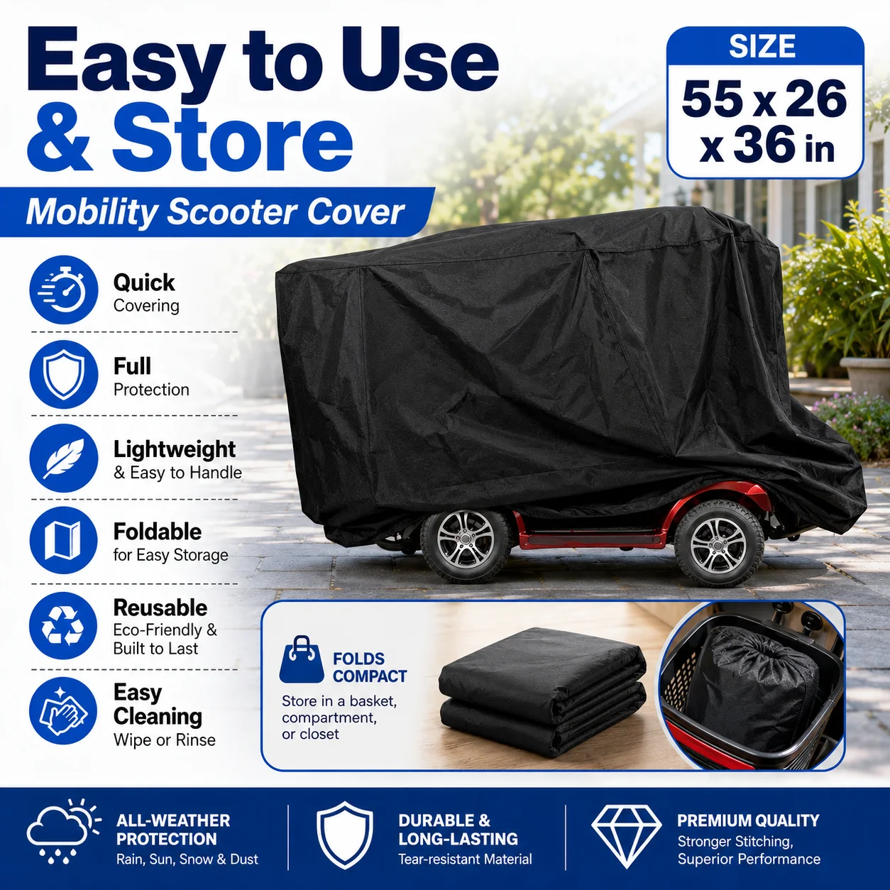 Pokrowiec na skuter inwalidzki – Outdoor Power Lift Chair recenzja i cena
