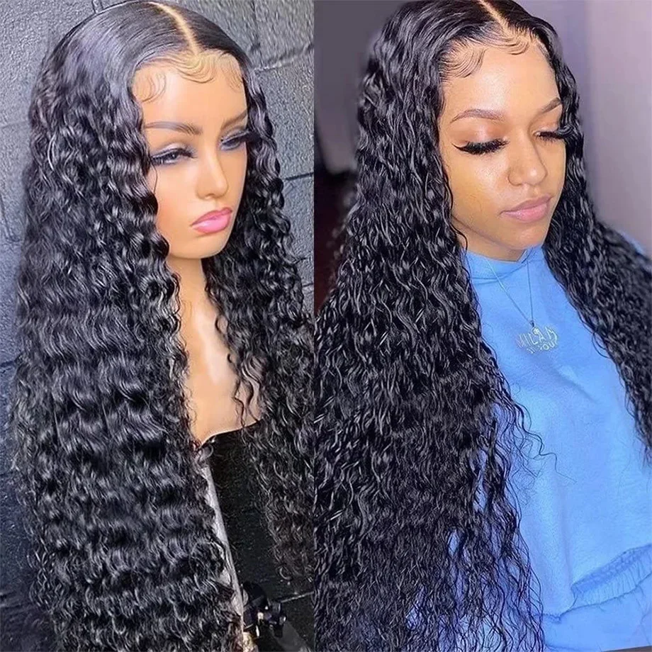 13x4 Lace Frontal Human Hair Wigs Deep Wave 30Inch Brazilian 13x6 Water Curly Remy Lace Front Wigs Preplucked For Women On Sale