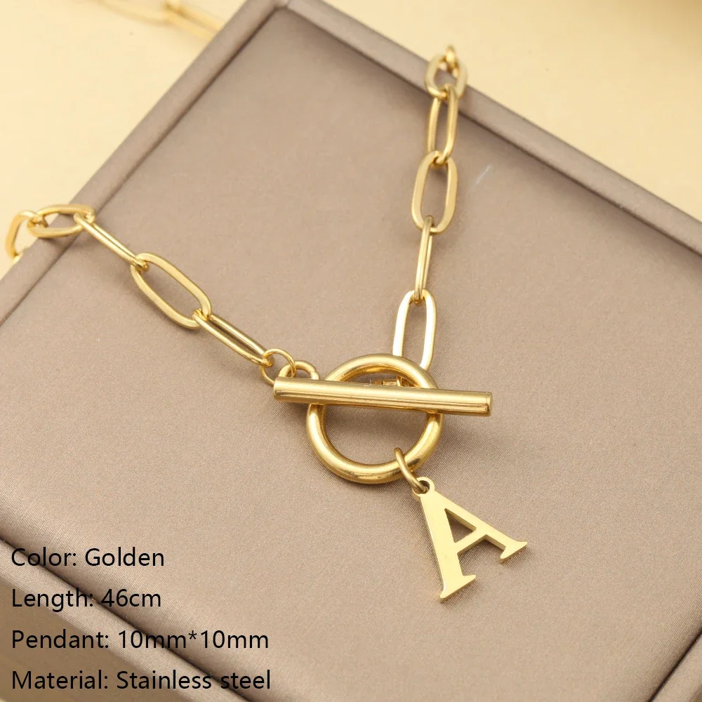 Initial Letter Superior and Simplicity Quality Stainless Steel Jewelry Necklace for Women Pendant  Necklaces Women's Trend  2024