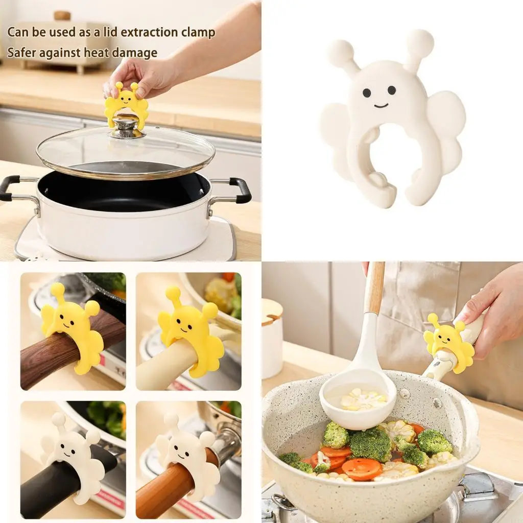 F19B Spoon Rest Funny Spoon Rest for Stove Top Heat Resistant Kitchen Spoon Holder Stove Organizers Steams Releaser Gift