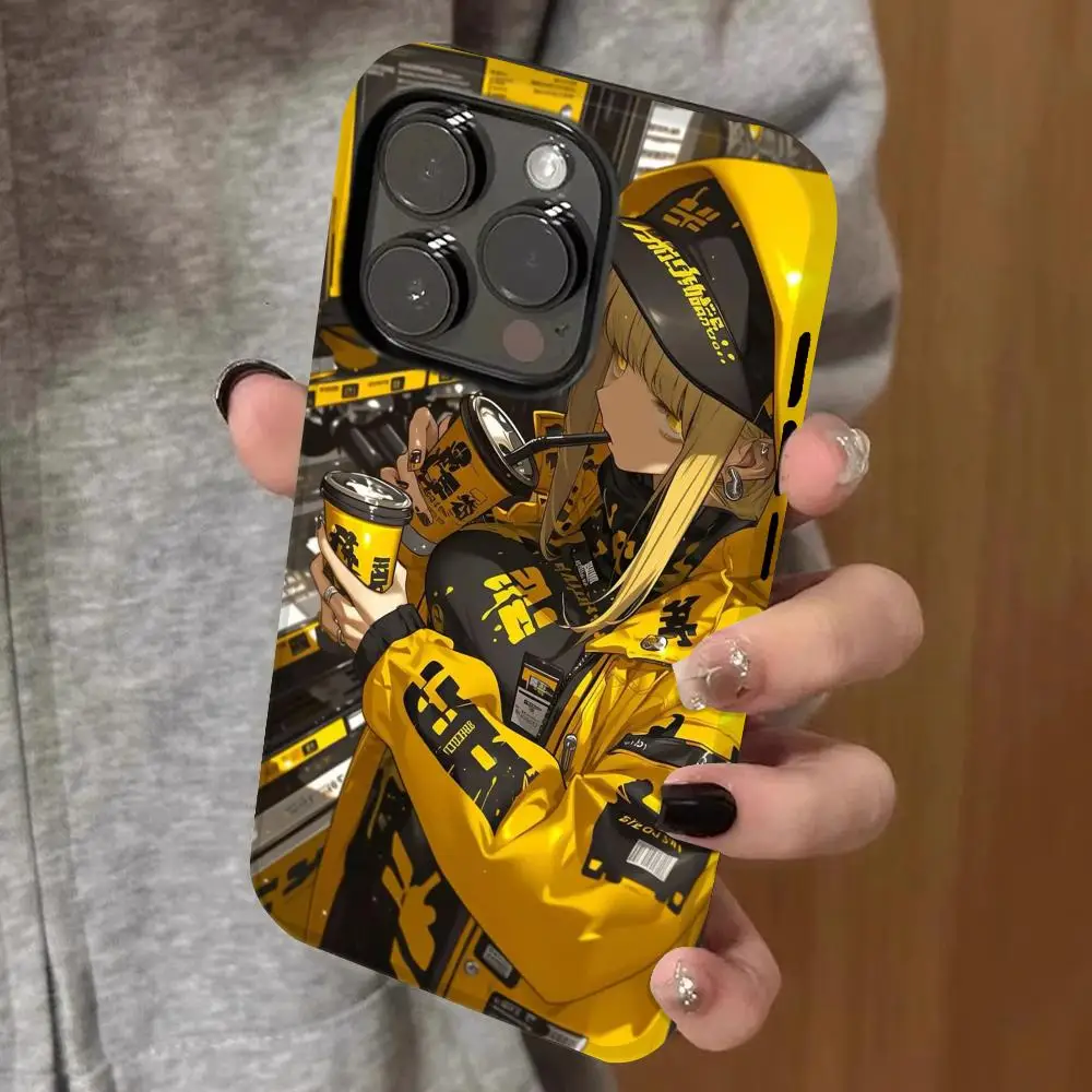 

anime Punk Street girl Phone Case Double-layered 2-in-1 Film Case For IPhone 16 15 Promax 14 13 Pro 12 11 plus Samsung S Covers