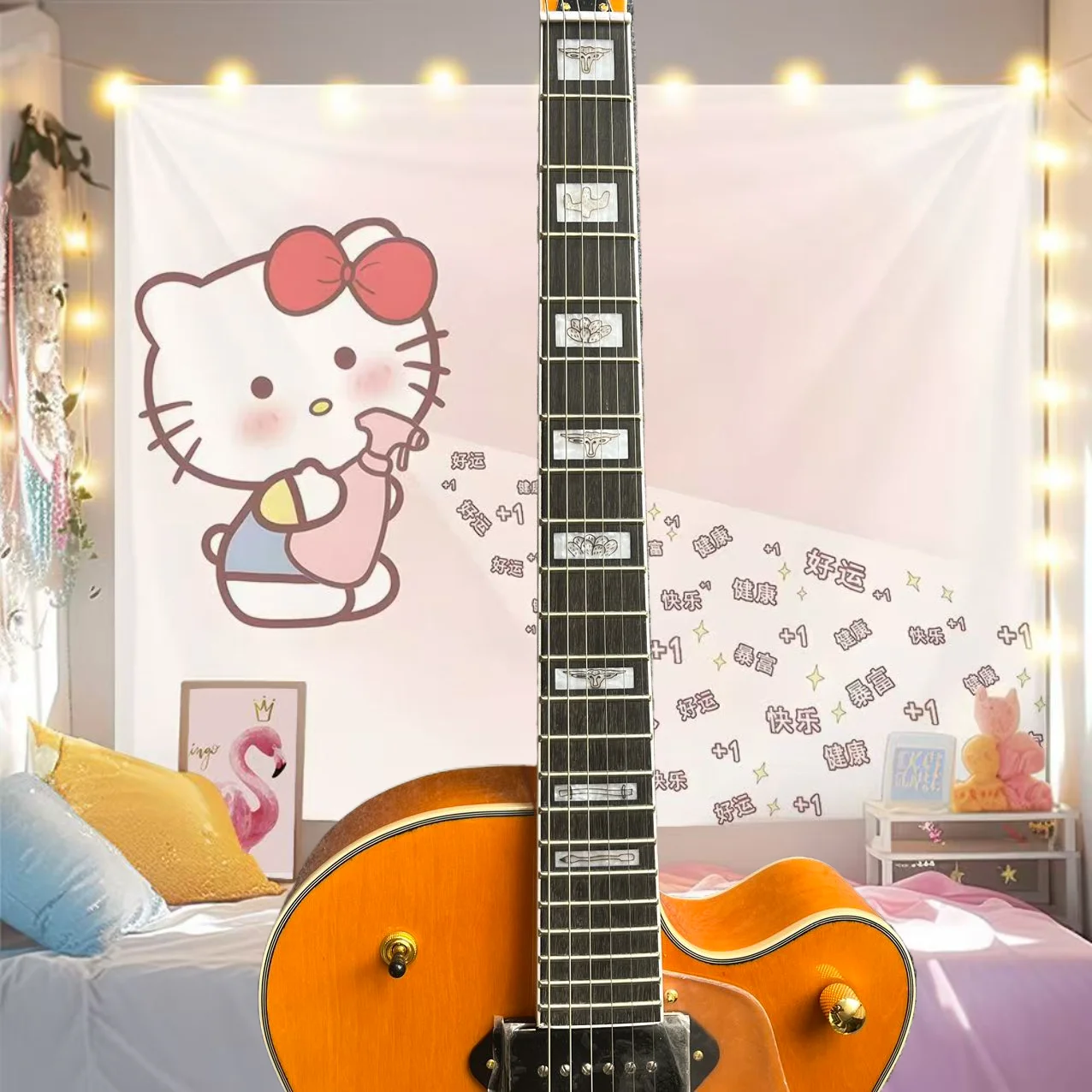 Electric guitar, factory customized, made of maple and peach blossom wood, low price, 355 yuan, in stock, free shipping