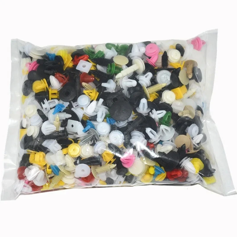 500PCS Car Universal Plastic Buckle Mix Nails Rivets Interior Plate Buckle Door Nail Screw Expansion Buckle