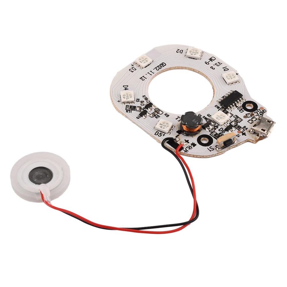 DC 5V Micro USB Circular PCB Circuit Board Colorful Atomizer Humidifier Module Ultrasonic Atomizing Humidifier Module