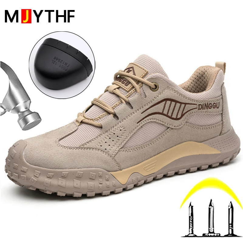 

Нескользящая неразрушимая обувь, противоударная защитная обувь с защитой от проколов, мужская дышащая обувь со стальным носком, рабочие кроссовки, промышленная обувь