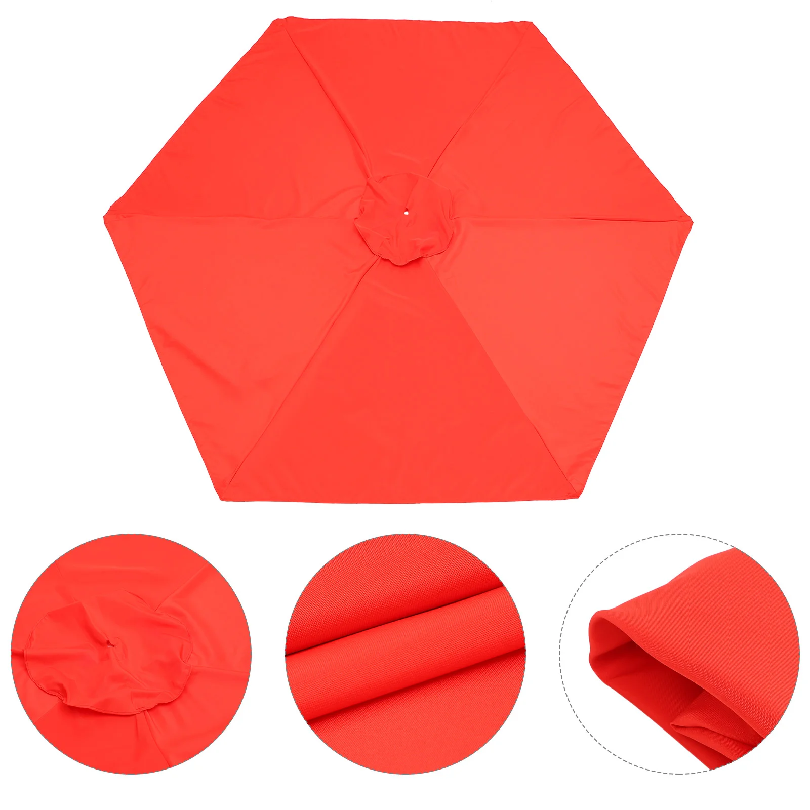 

Umbrella Yard Canopy Replace Substitute for Replacement Patio Accessory Red Cloth