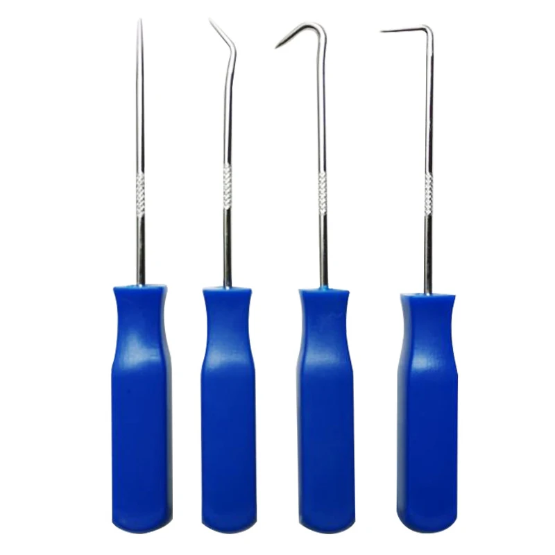 4 Pieces Long Pick & Hook Set Gasket Puller Puller Screwdrivers Set Pick Tools for Removing Car Auto Oil Seal O-Ring Seal Tools