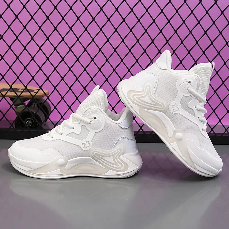 أحذية كرة السلة للأطفال للأولاد أحذية رياضية شبكية قابلة للتنفس للفتيات أحذية مسطحة مضادة للانزلاق لتدريب الأطفال أحذية رياضية في الهواء الطلق