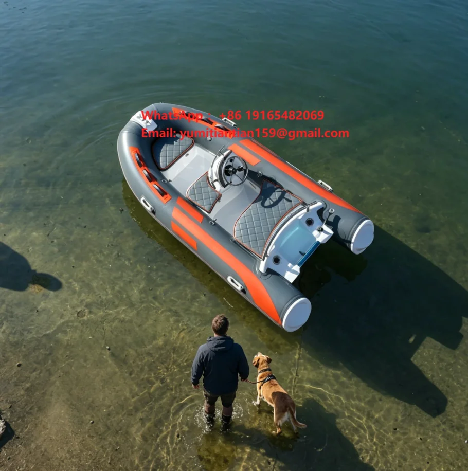 3.3M Rib Boat 11.5FT FRP Rigid Inflatable Fishing Boat 330 RIB High Quality Stable 2 Persons