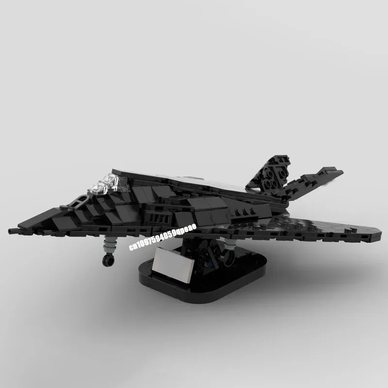 Nieuwe 429 Stuks Moc Militaire Wapens F-117 Nighthawk Jet Fighter Model Custom Puzzel Technologie Diy Montage Kinderen Speelgoed Vakantie geschenken