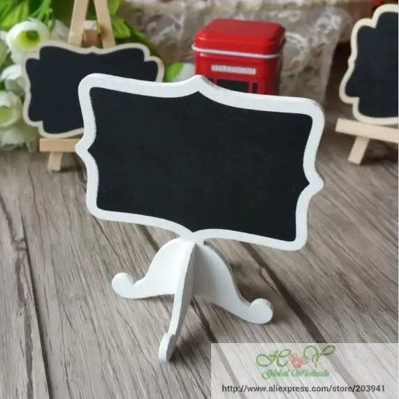 5pcs/lot Mini Blackboard For Seating Cards Wooden Product writable Message multi-function