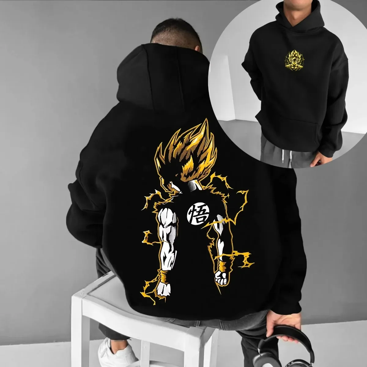 เสื้อฮู้ดลายตัวละครดราก้อนบอล สไตล์ญี่ปุ่นสุดฮิต สำหรับผู้ชายและผู้หญิง  คอลเลคชั่นฤดูใบไม้ร่วงและฤดูหนาว