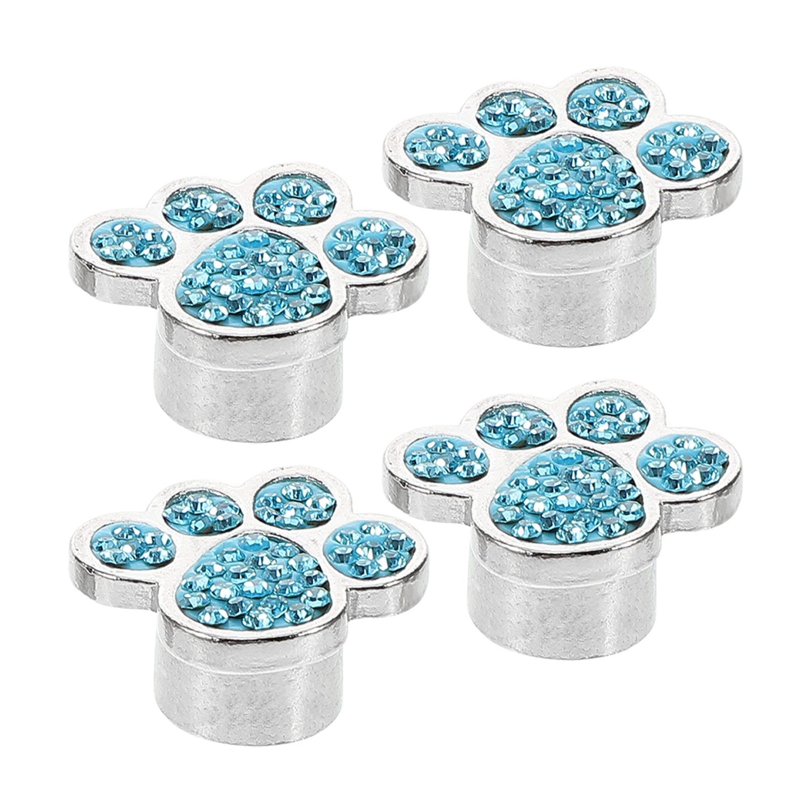 

4 Pcs Diamond Tire Valve Caps Car Dust Covers Metal Copper Universal Nozzle for Tyres Wheel Decorative Protective