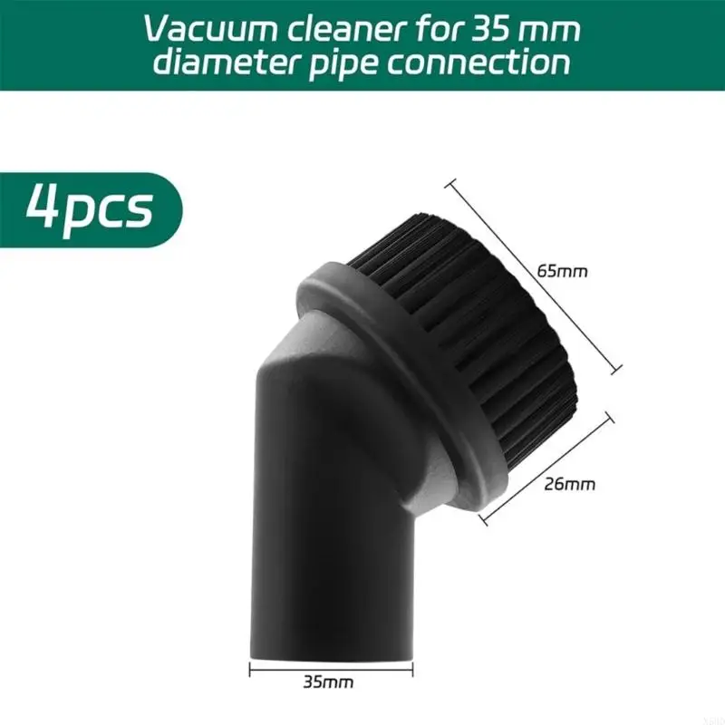 N58D 4PCS Lông trái Bóng tròn Bàn chải mềm Bàn chải mềm Nội thất Đồ nội thất Công cụ làm sạch Kết cấu nhựa thích hợp cho gia