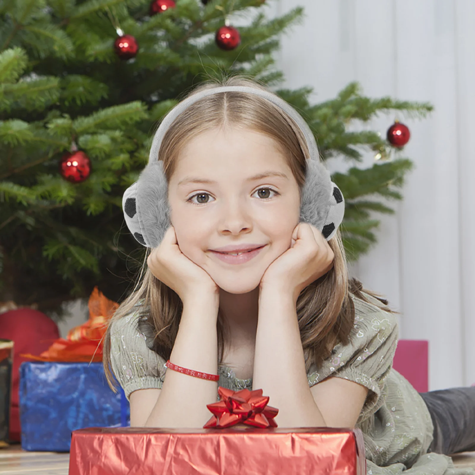 Funda térmica para niños cómoda fútbol al aire libre niñas Adorable brazalete de invierno