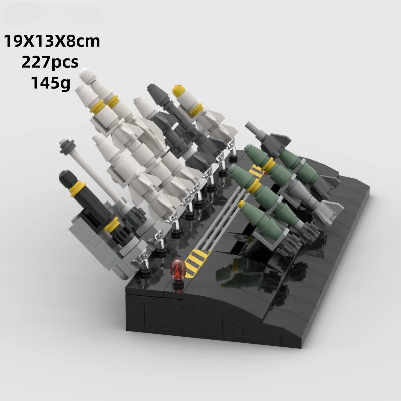 

MOC-71635 Building Block 224 Missile and Base Model Children's Small Particles Puzzle Bricks Toy Ornament